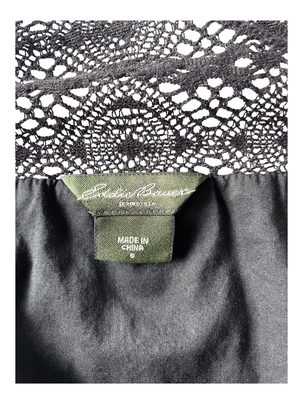 Eddie Bauer Black Sleeveless Lace Trim Lining Women's Dress, 6 - Picture 2 of 12
